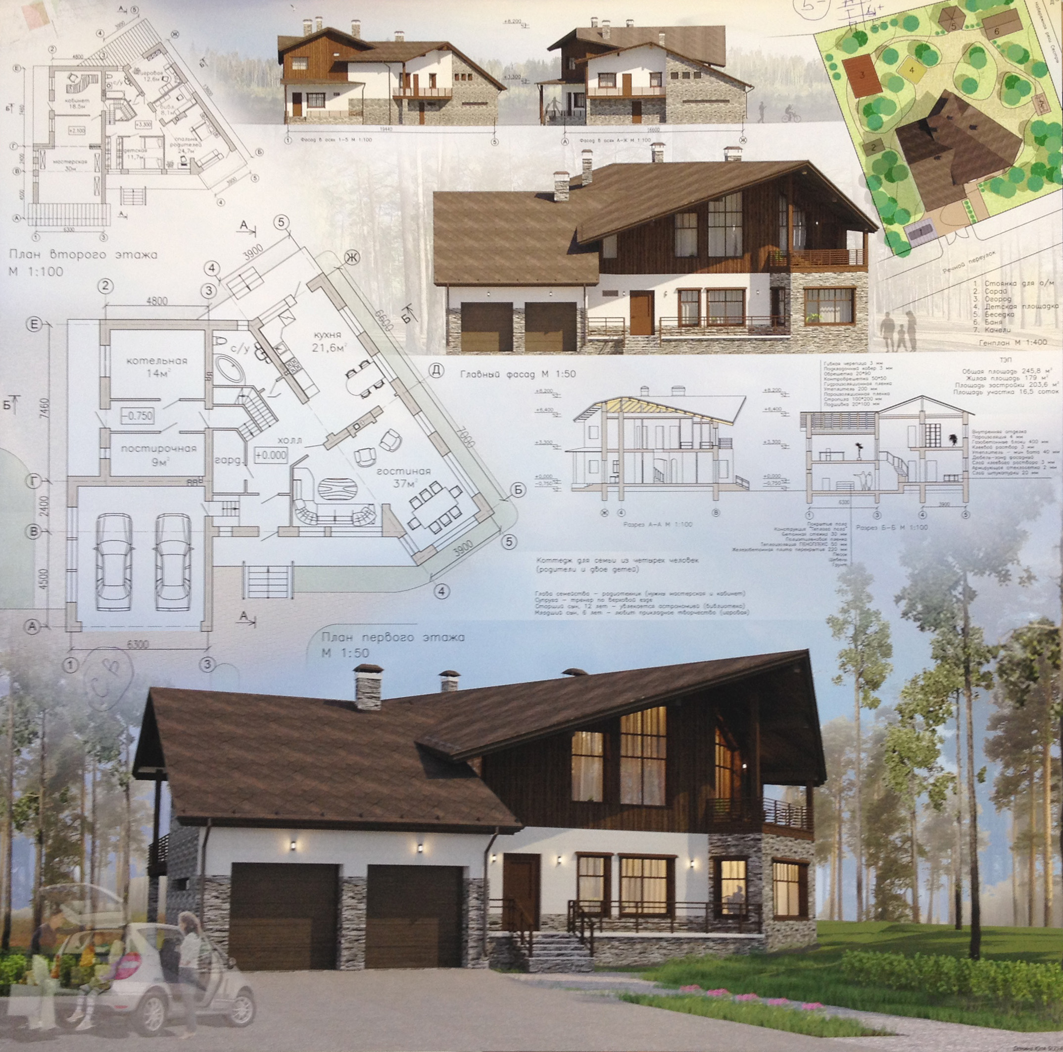 Индивидуальный жилой дом. Примеры подачи 2015г.